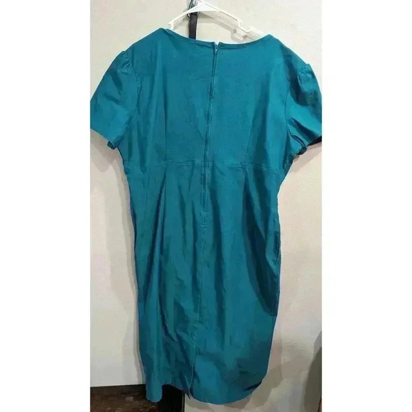 Gorgeous Pinup Girl Clothing Erin wiggle dress in Teal blue size 4x with belt! - Picture 3 of 5